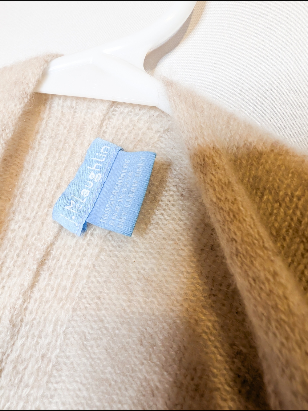 J. McLaughlin Julia Cashmere Wrap Oatmeal OS - Picture 5 of 7